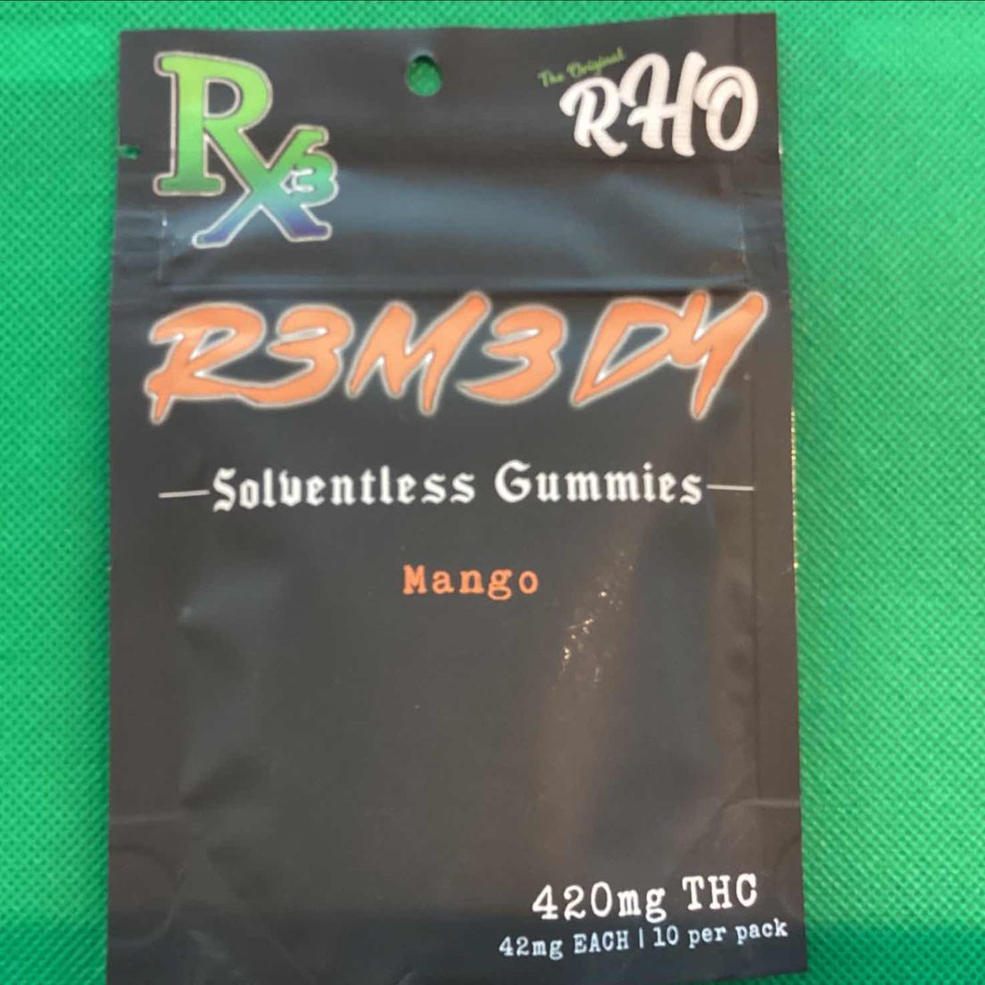 Rx3 420mg 10pk Mango Gummies
