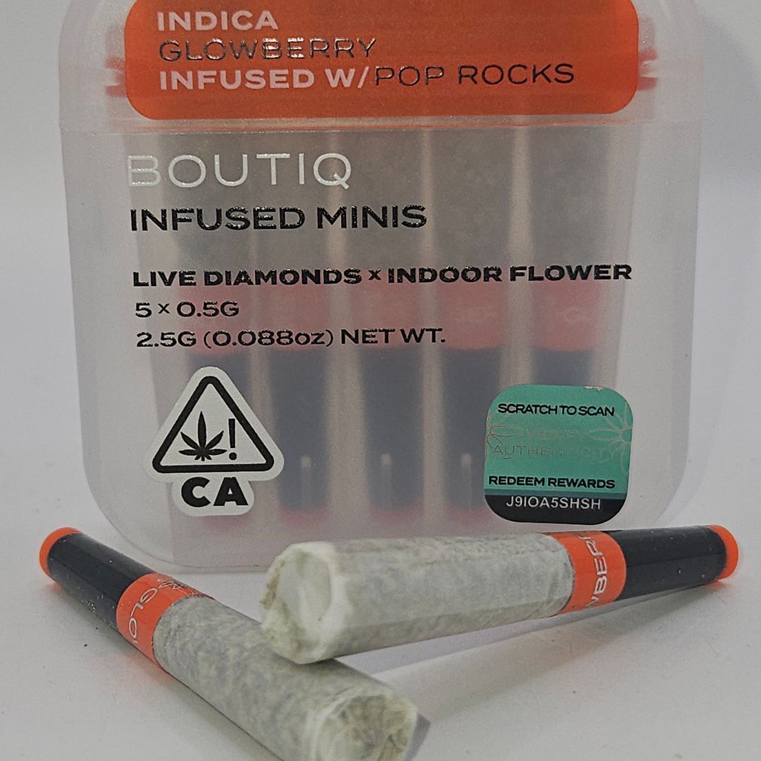 Boutiq Mini Joints (5ct) - Glowberry w/ Pop Rocks