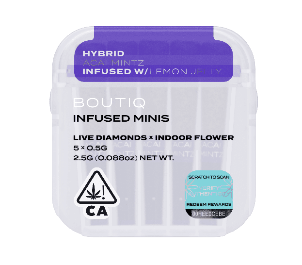 Boutiq Infused Mini Pre-roll 5pk Acai Mintz x Lemon Jelly 2.5g