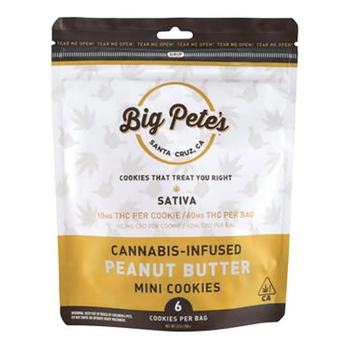 [Big Petes Treats] THC Cookies - 100mg - Peanut Butter (S)