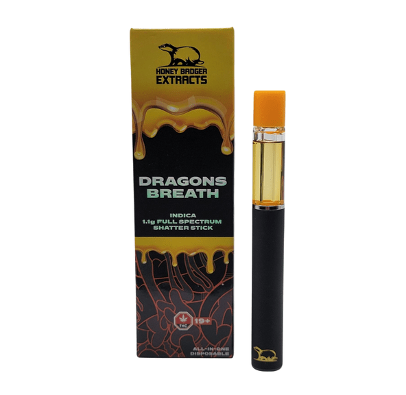 Dragon's Breath - 1.1G Disposable Shatter Pen by Honey Badger