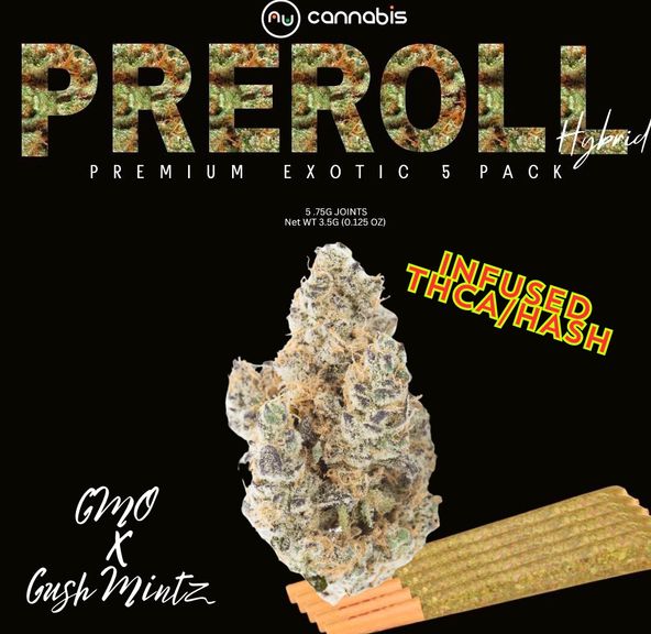 NuCannabis - Kush Mintz 5 Pack - INFUSED PRE ROLLS