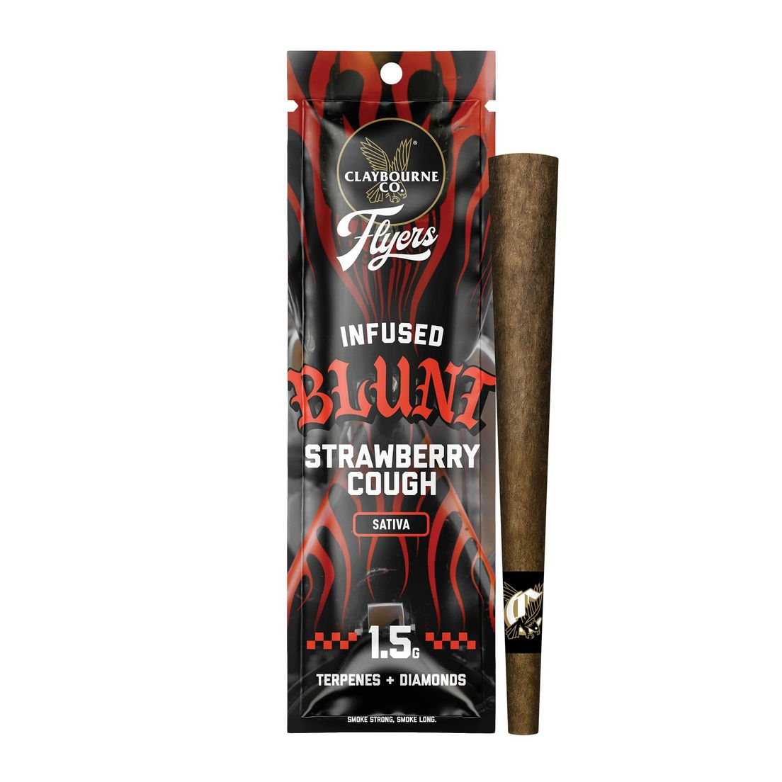Claybourne Co. - Flyers Infused Blunt - 1.5g - Strawberry Cough