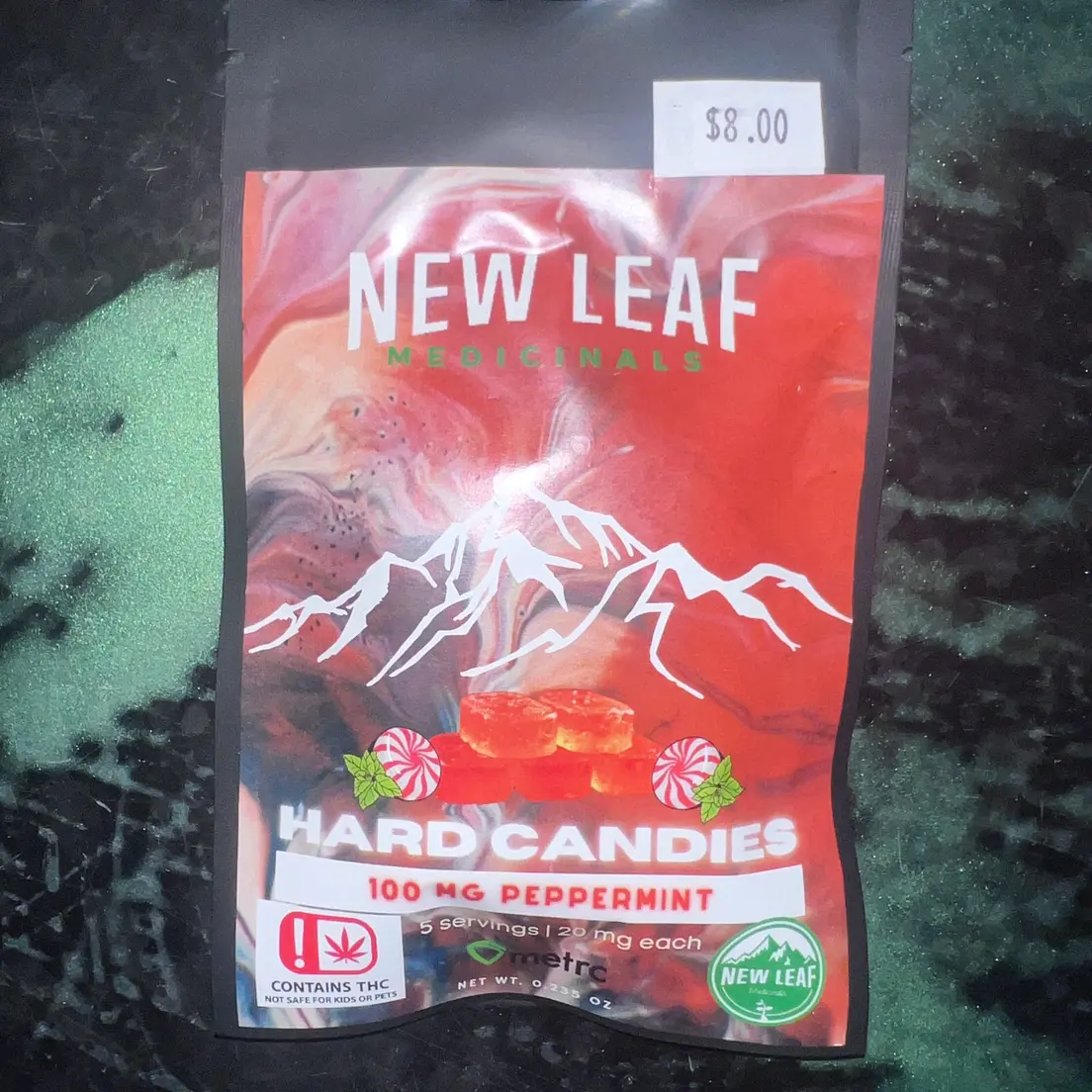 100mg Peppermint Hard Candy