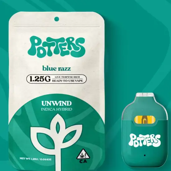 Potters - Blue Razz Live Ready-to-Use Vape - 1.25 g