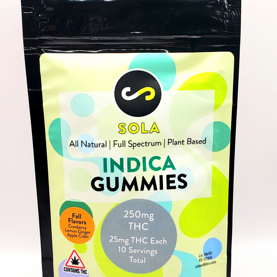 250mg - Indica Full Spectrum Gummies - Fall Flavors Sola