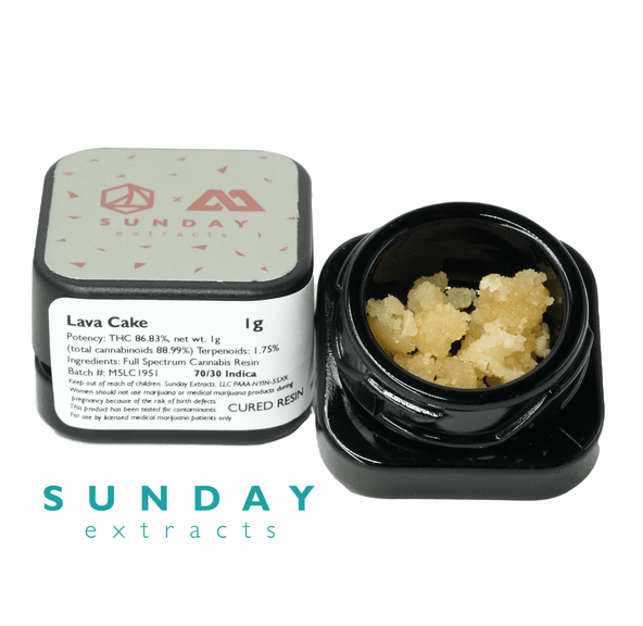 SUNDAY EXTRACTS LAVA CAKE CURED RESIN 1G