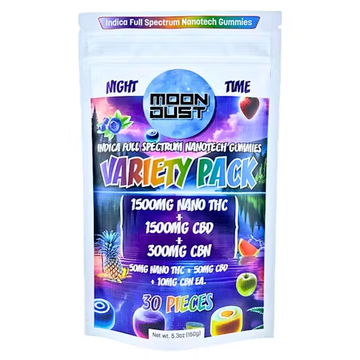 1500mg Night Time Nano THC Variety Pack 1:1 + CBN - 30 Pieces