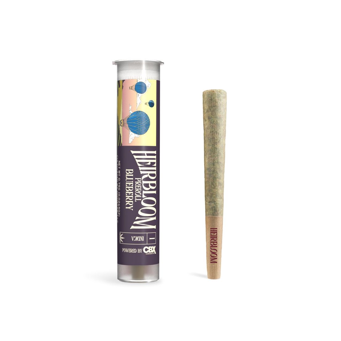 Heirbloom by CBX- Blueberry Preroll 0.75g (I)