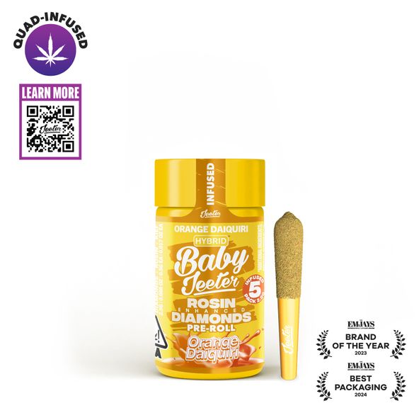 Jeeter | Baby | Quad Infused | Prerolls | 5 x .5g | Orange Daiquiri