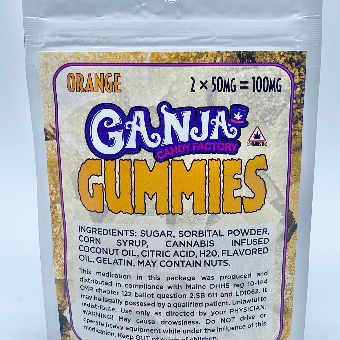 100mg Orange Ganja Gummies