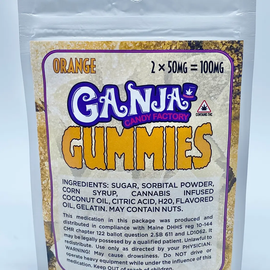 100mg Orange Ganja Gummies