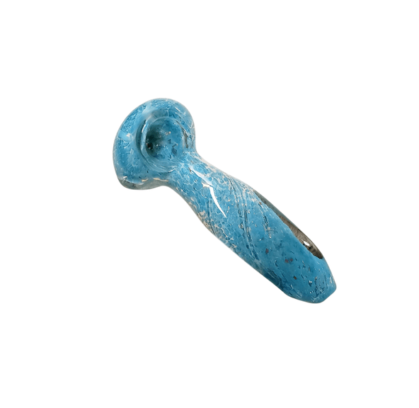 6" Blue Swirl Hand Glass Pipe