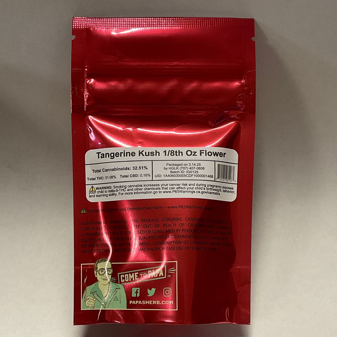 Papa's Herb - Tangerine Kush 3.5g
