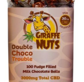 GIRAFFE NUTS CHOCOLATE TRUFFLE BALLS: 100 Count 30mg Double Choco Trouble