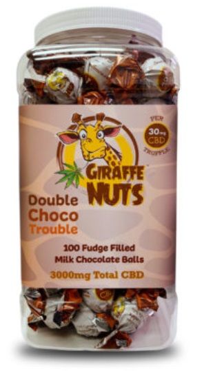 GIRAFFE NUTS CHOCOLATE TRUFFLE BALLS: 100 Count 30mg Double Choco Trouble