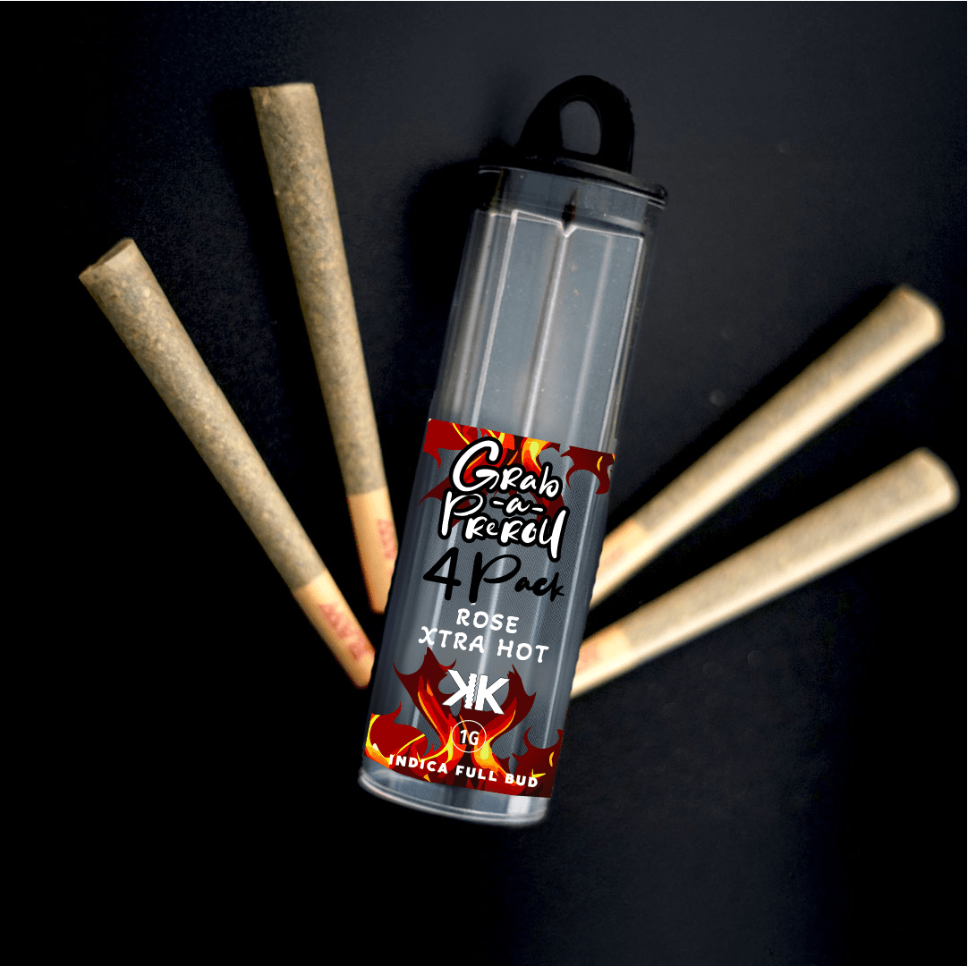 1G X 4 Rose Xtra Hot Grabba Pre Roll 4 Pack by Kushkraft