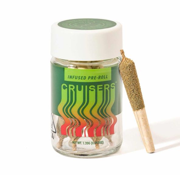 Cruisers | Infused Pre Roll | Strawberry Gelato 5Pk | 2.5g | Hybrid | 35.11% THC