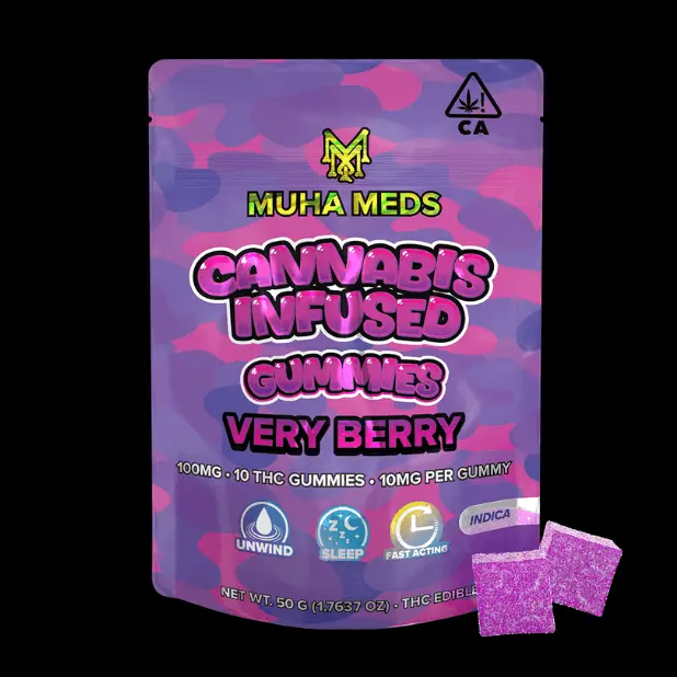 100mg Very Berry (Indica) Gummies 50.00 g