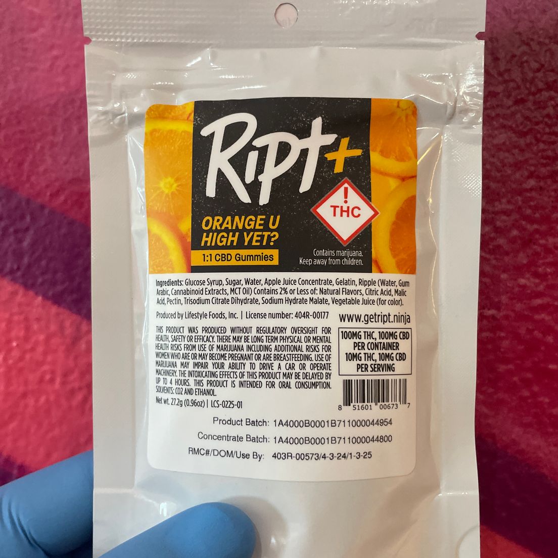 RIPT - Orange U High Yet? , Gummies 100mg