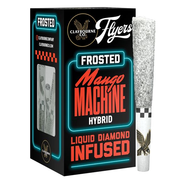 Claybourne Co. - Frosted Flyers - (x5) .5g Infused Prerolls - 2.5g - Mango Machine