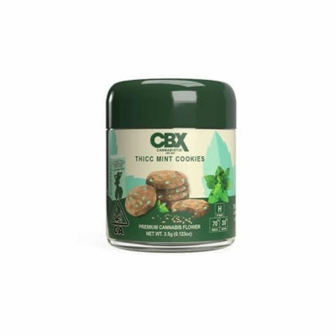 D. Thicc Mint Cookies 3.5g - CANNABIOTIX