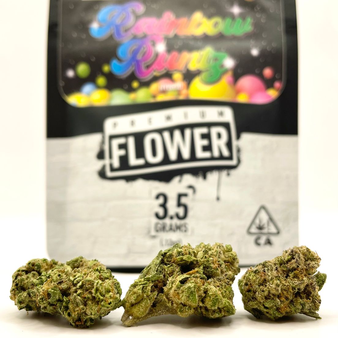 PRE-ORDER ONLY 1/8 Rainbow Runtz (27.40%/Hybrid) Premium Flower - West Coast Cure