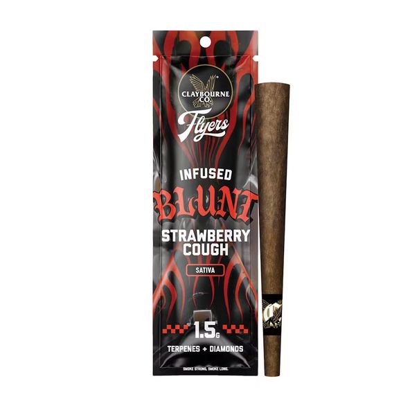 Claybourne-Strawberry Cough (1.5g) - Flyers Infused Blunt