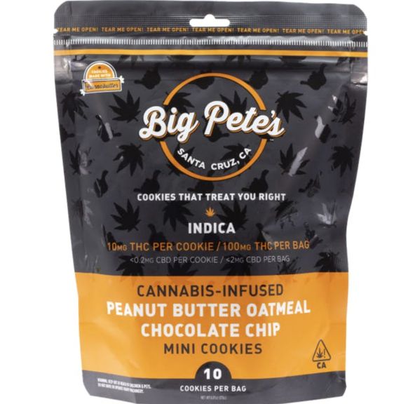 Big Pete's Treats - (Cruz'n Combo) PB/OAT/CC 10pk 100mg Indica