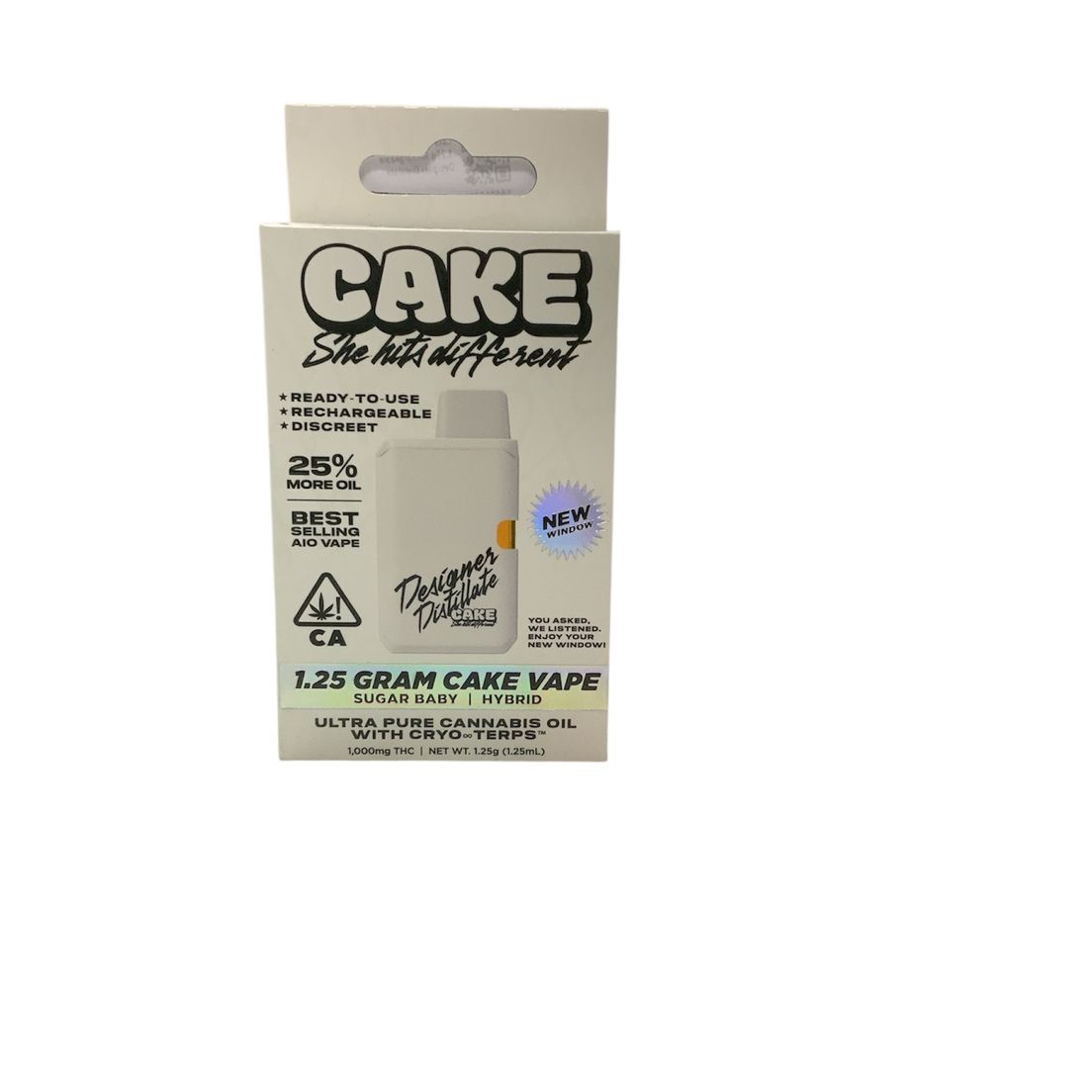 Cake - Sugar Baby 1.25g Rechargeable Designer Distillate