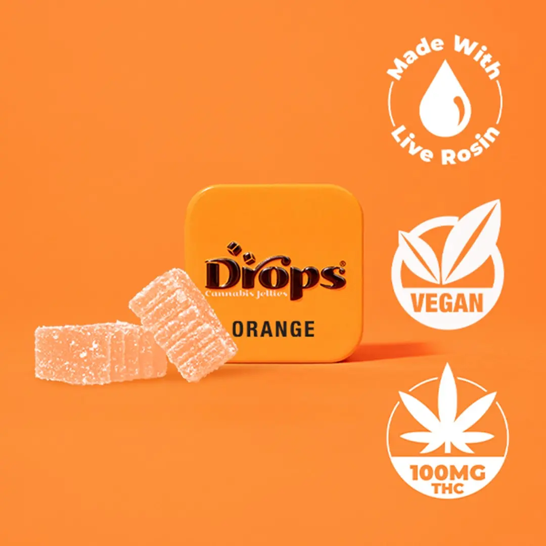 Drops Singles Orange Gummies 100mg