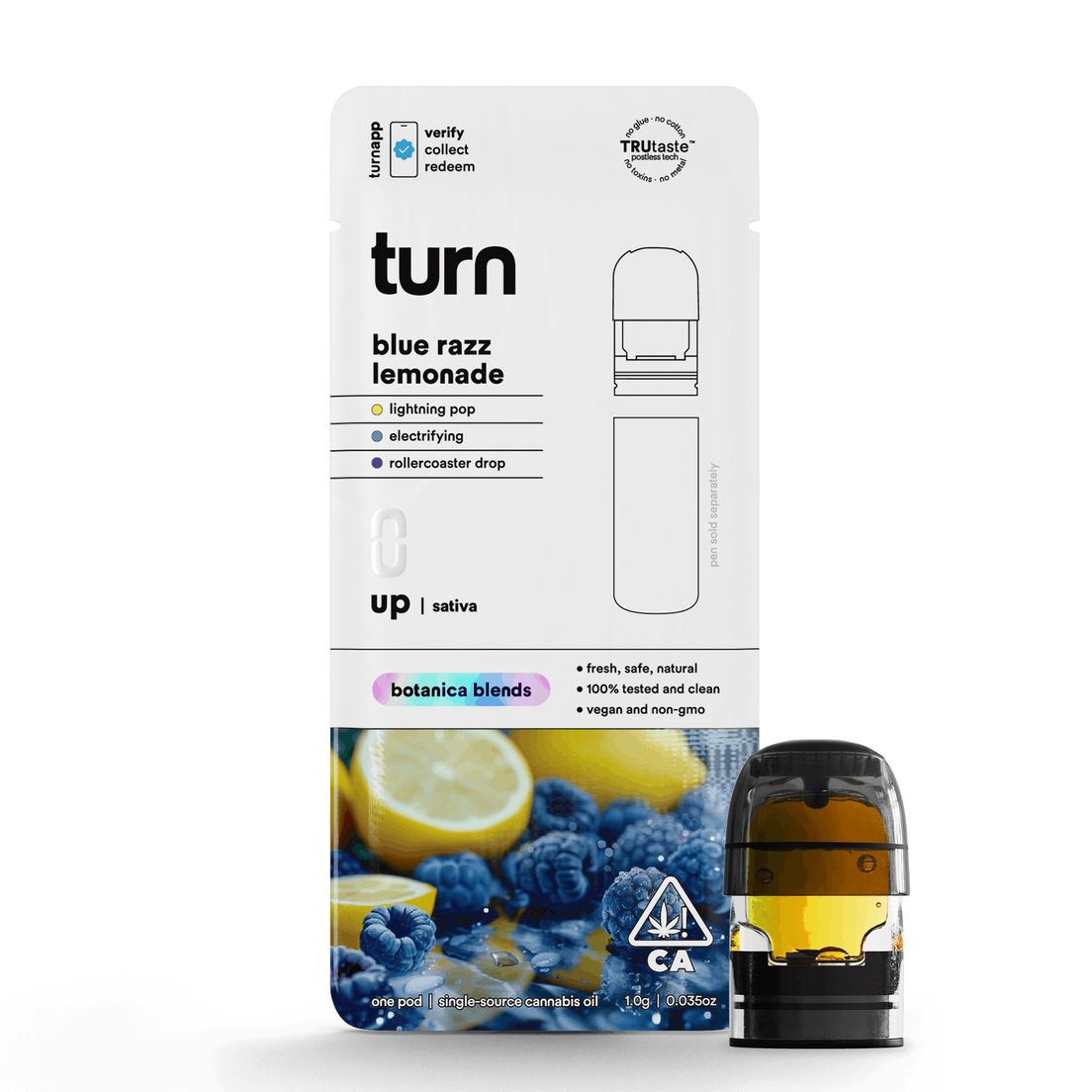 Turn- Blue Razz Lemonade Botanica Blends Pod (S)