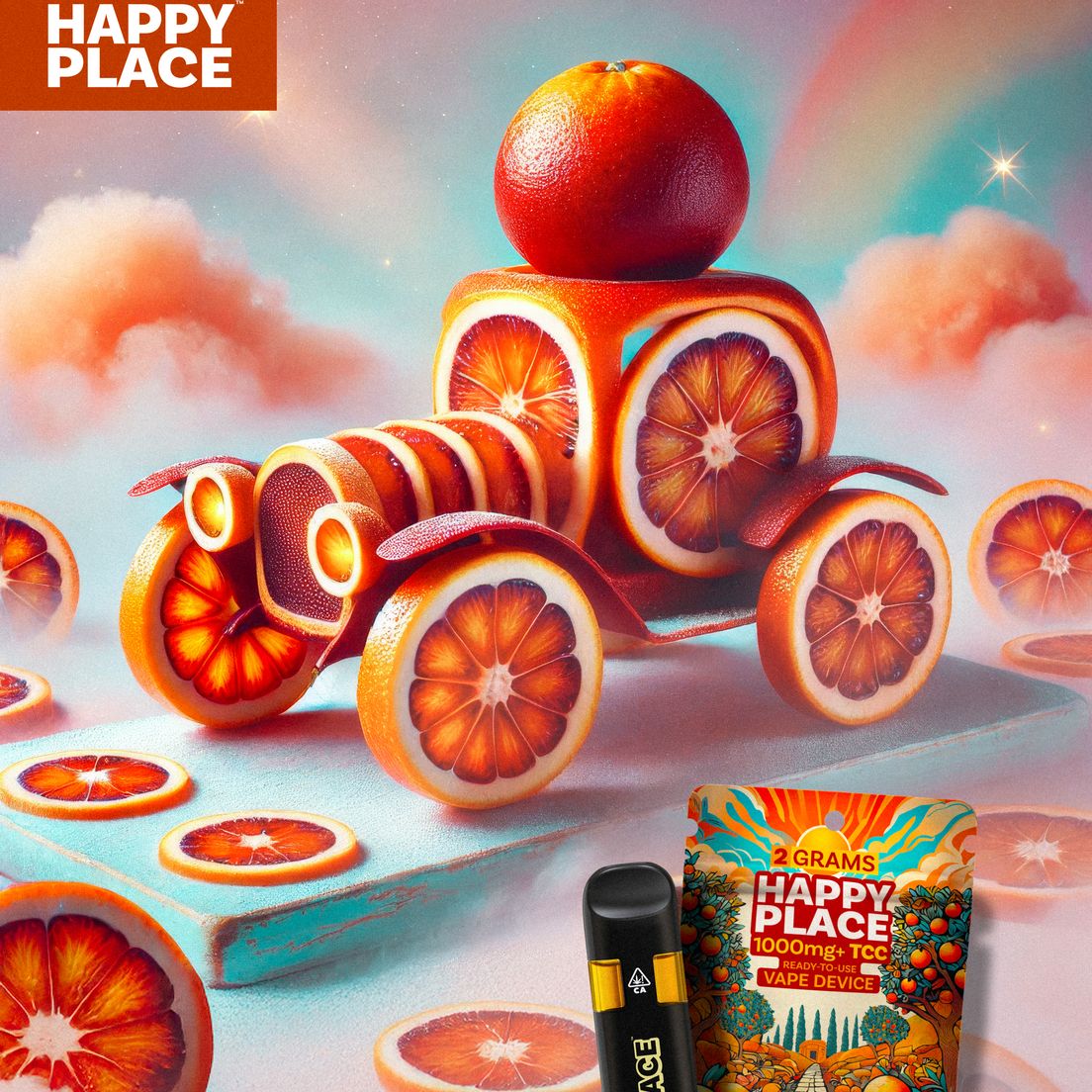 Happy Place - Blood Orange Tangerine 2 Gram - ALL-IN-ONE