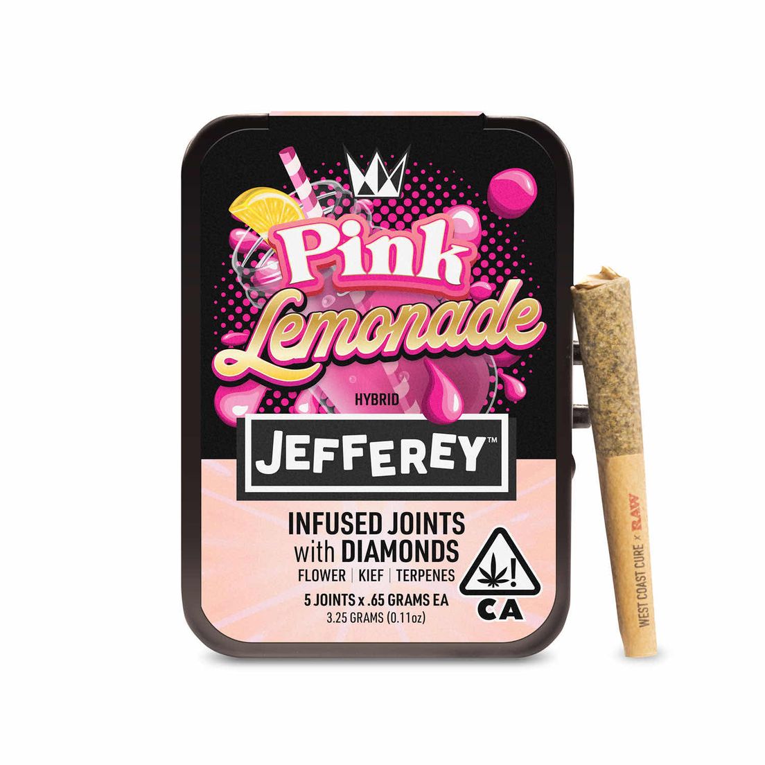 West Coast Cure - Pink Lemonade - Jefferey Infused Joint .65g 5 Pack 3.25g