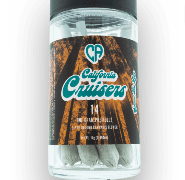 California Love: Cruisers : (14pk) of 1g Pre-roll- Blueberry Mintz- Sativa