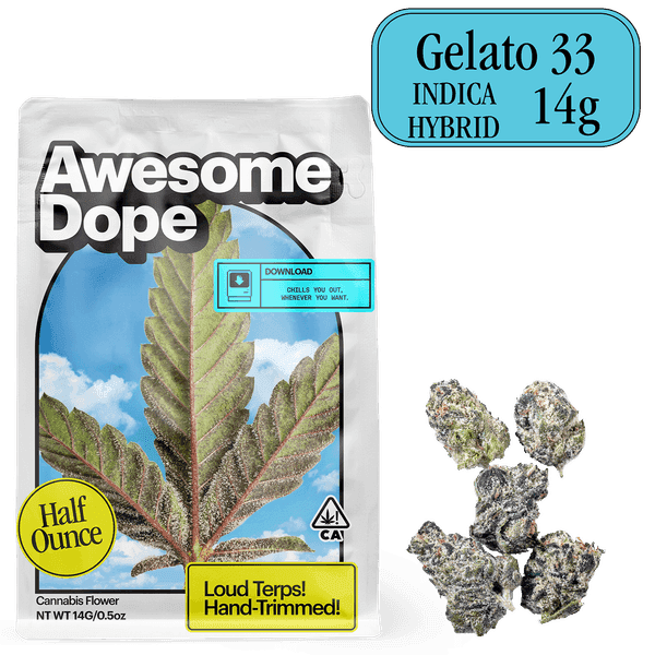 Awesome Dope | Flower | 14g | Smalls | Gelato 33