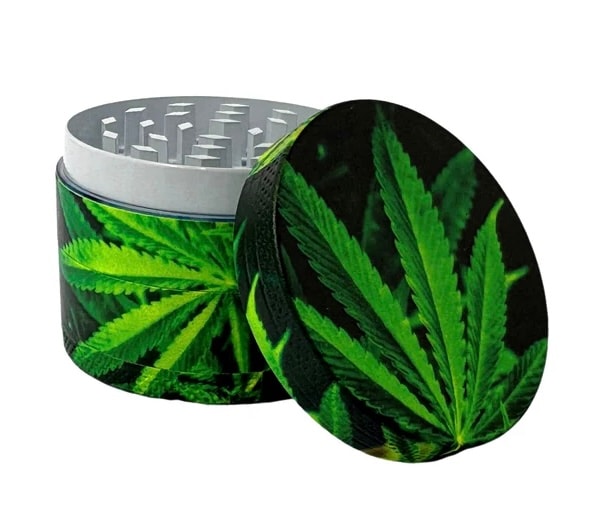 BDG leaf Design Grinder 50mm - 4-Piece Assorted Design