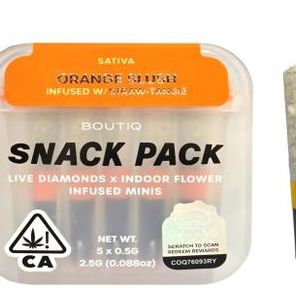 Boutiq Infused Mini Pre-roll 5pk Orange Slush x Straw-Tangie 2.5g