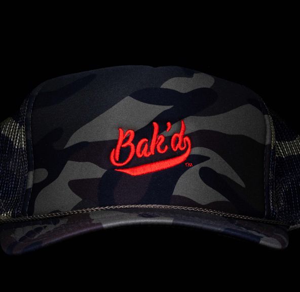 Classic Mesh Trucker Snapback Hat (Camo/Orange)