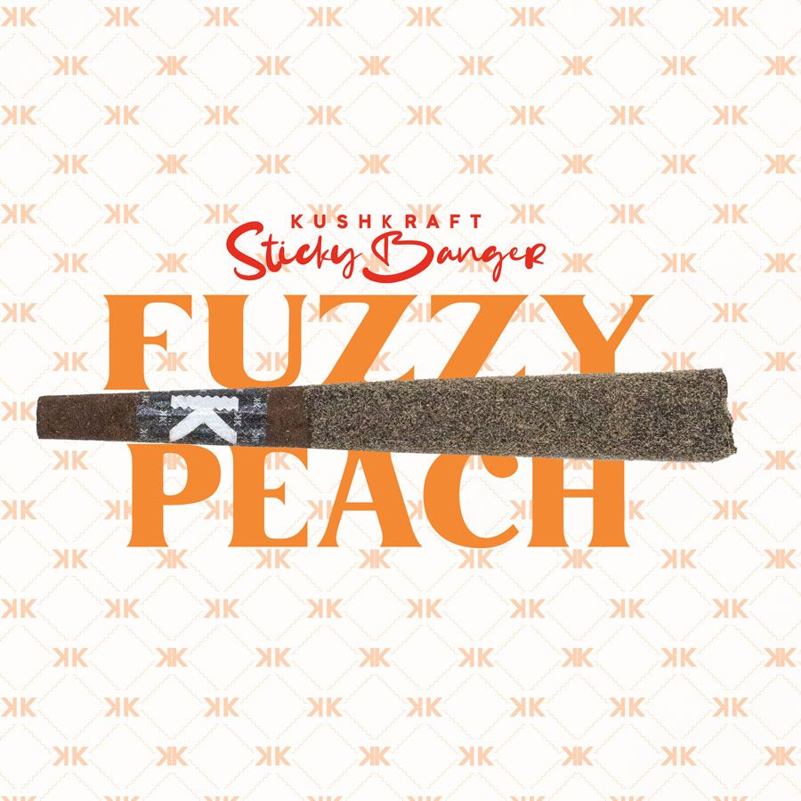 1 x 1g Shatter Infused Indica Blunt Fuzzy Peach by KushKraft