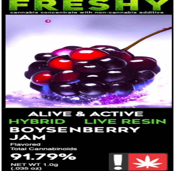 Freshy Live Resin + Botanical Terps Carts: Boysenberry Jam
