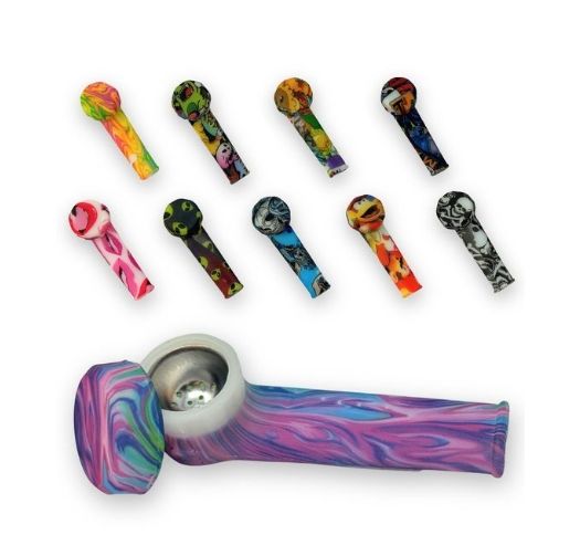 3" Kolas Glow In The Dark Pipe w/Cap - Assorted Colors