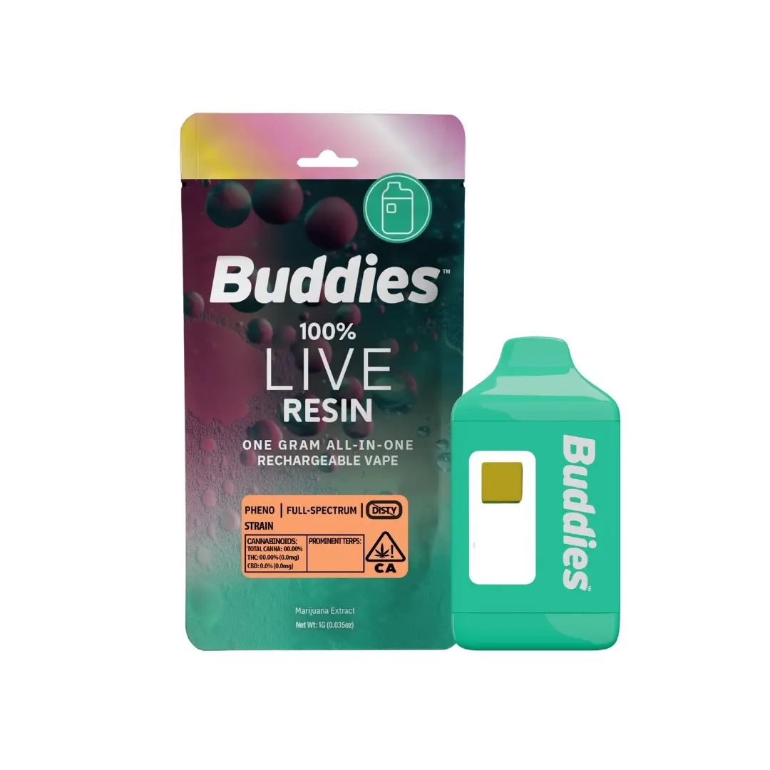 Buddies Live Resin AIO Vape Strawberry Cough 1g