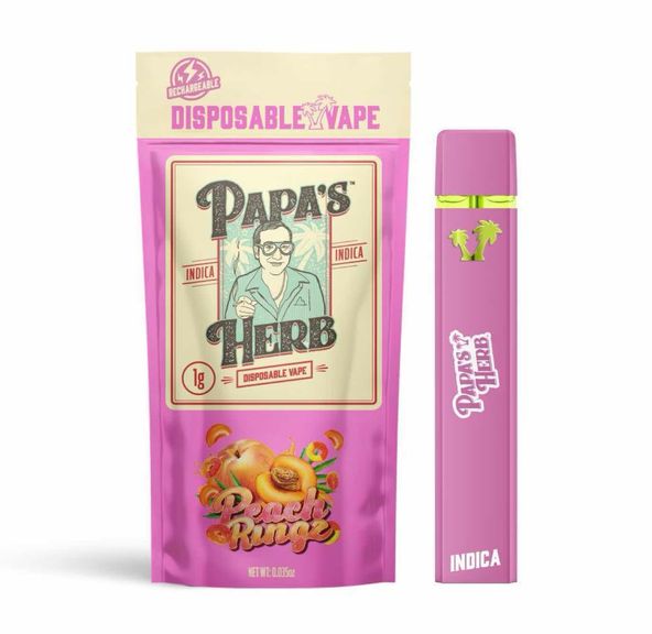 Papa's Herb - 1g Peach Ringz Disposable Vape Cartridge 1g