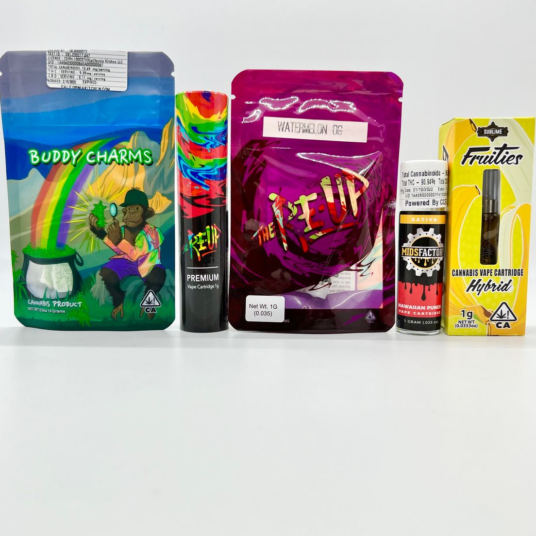 *Deal! $99 Mix n'Match (3) The Re-Up, MidsFactory, Sublime & Delta Breeze 1g Cartridges + 50mg Edible