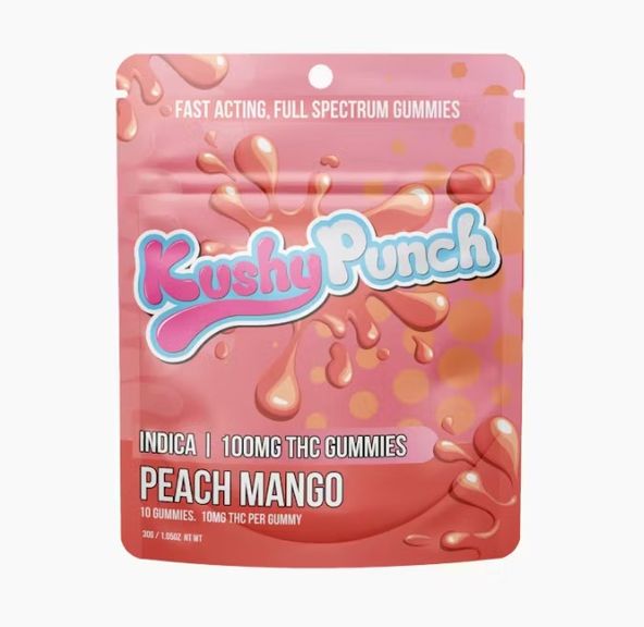 Indica Peach Mango Individual Gummies 100mg