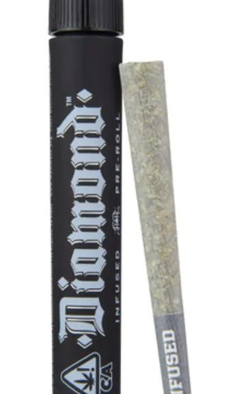 Heavy Hitters - Black Haze (49% Sativa) - 1g Diamond Infused Pre-Roll