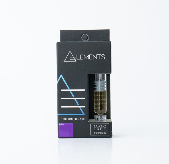1000mg THC Indica Distillate Syringe by Elements