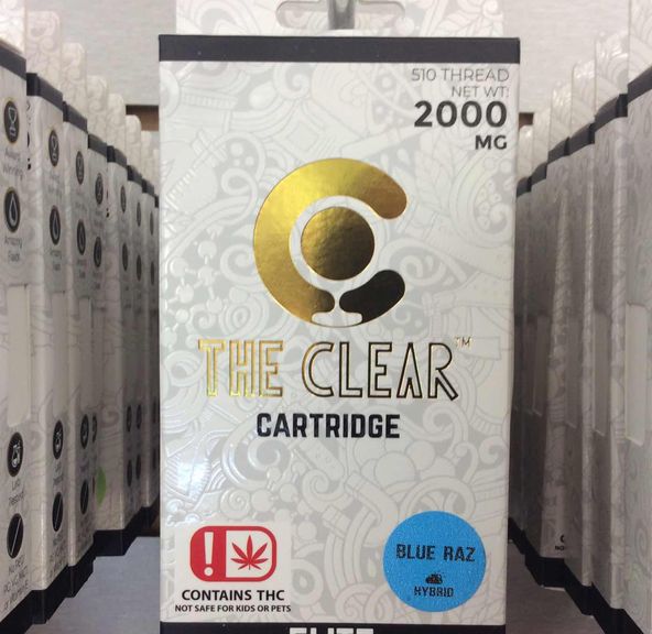 The Clear 2g Cartridge - Blue Razz