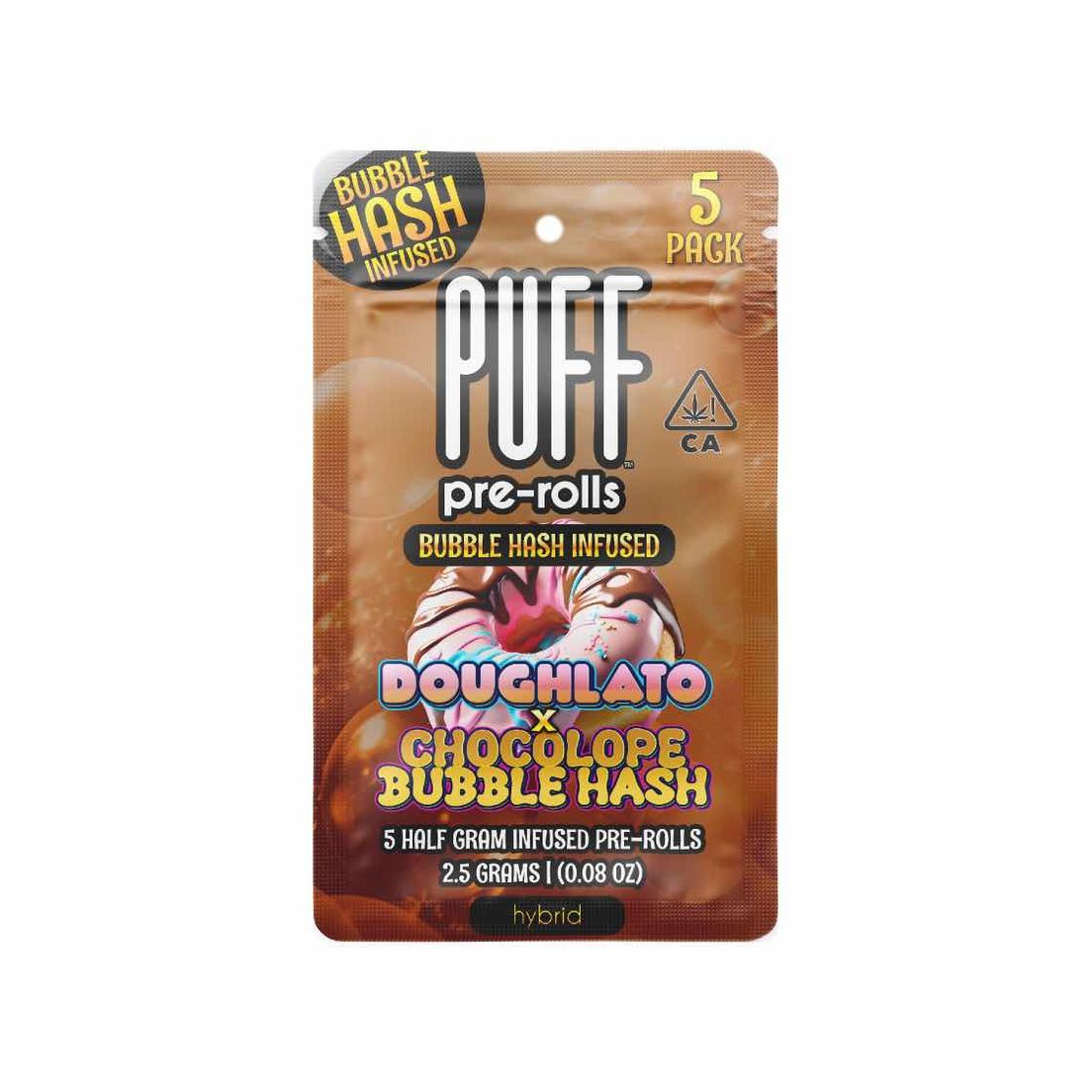 PUFF - Doughlato x Chocolope - 5pk Bubble Hash Prerolls - 2.5g